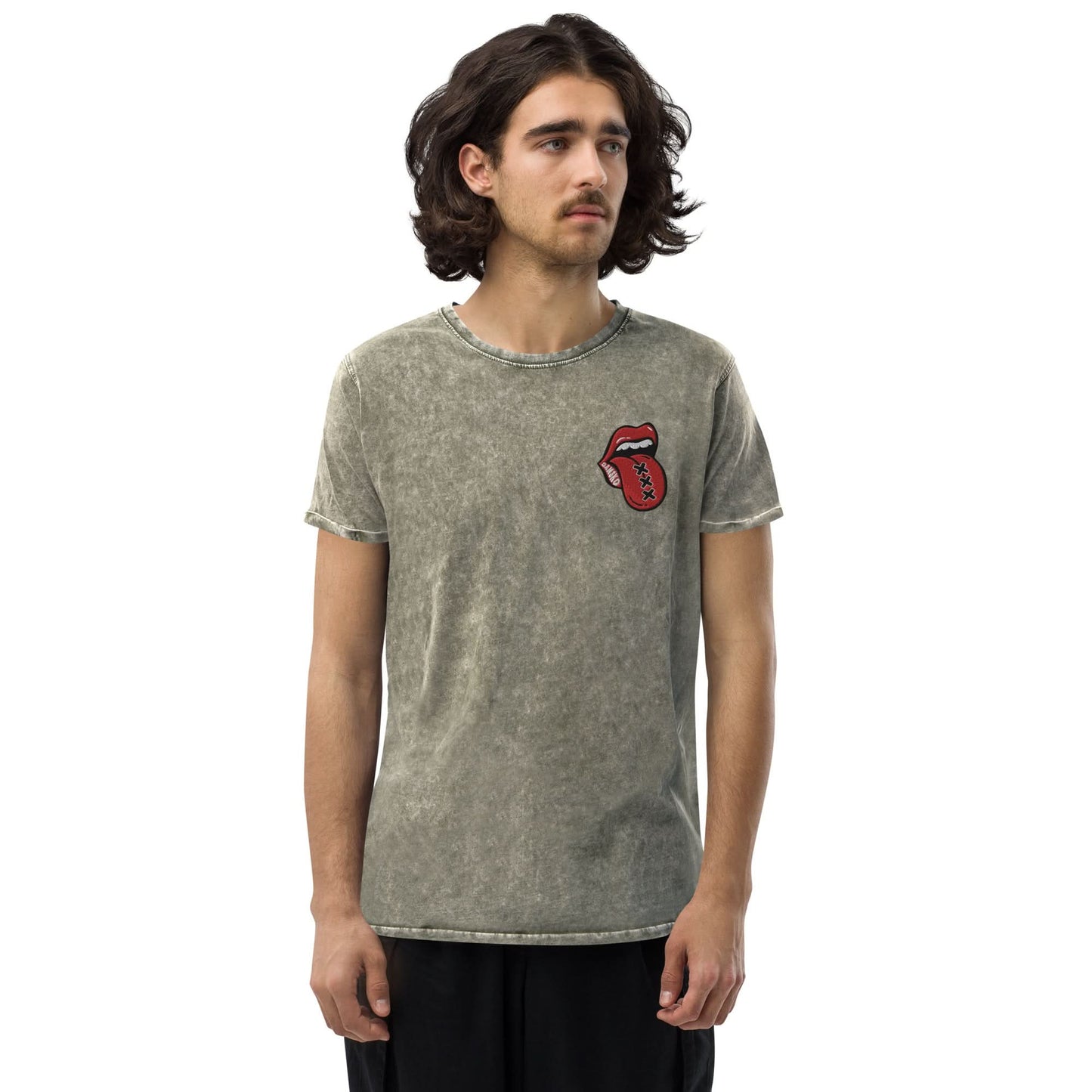 Geborduurd Denim T-shirt