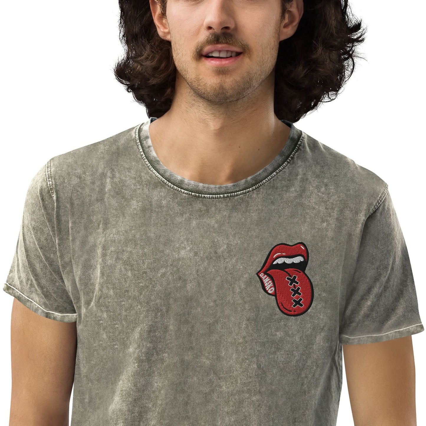 Geborduurd Denim T-shirt