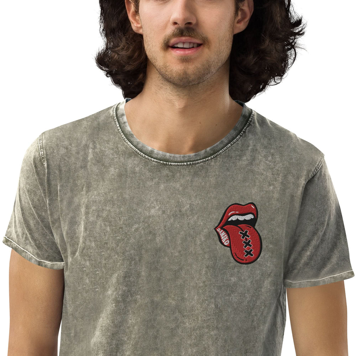 Geborduurd Denim T-shirt