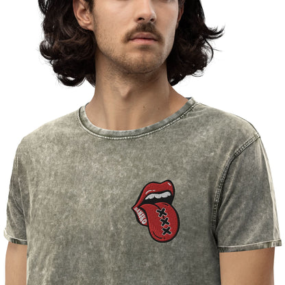 Geborduurd Denim T-shirt