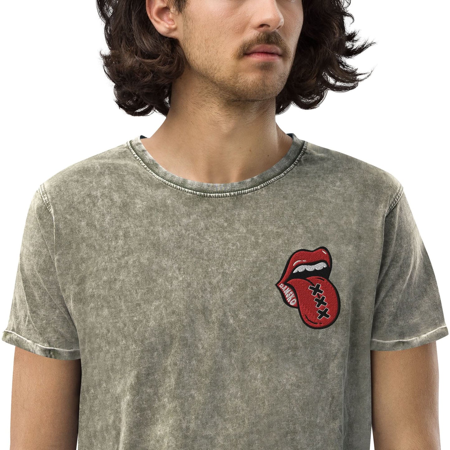 Geborduurd Denim T-shirt