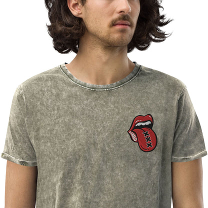 Geborduurd Denim T-shirt