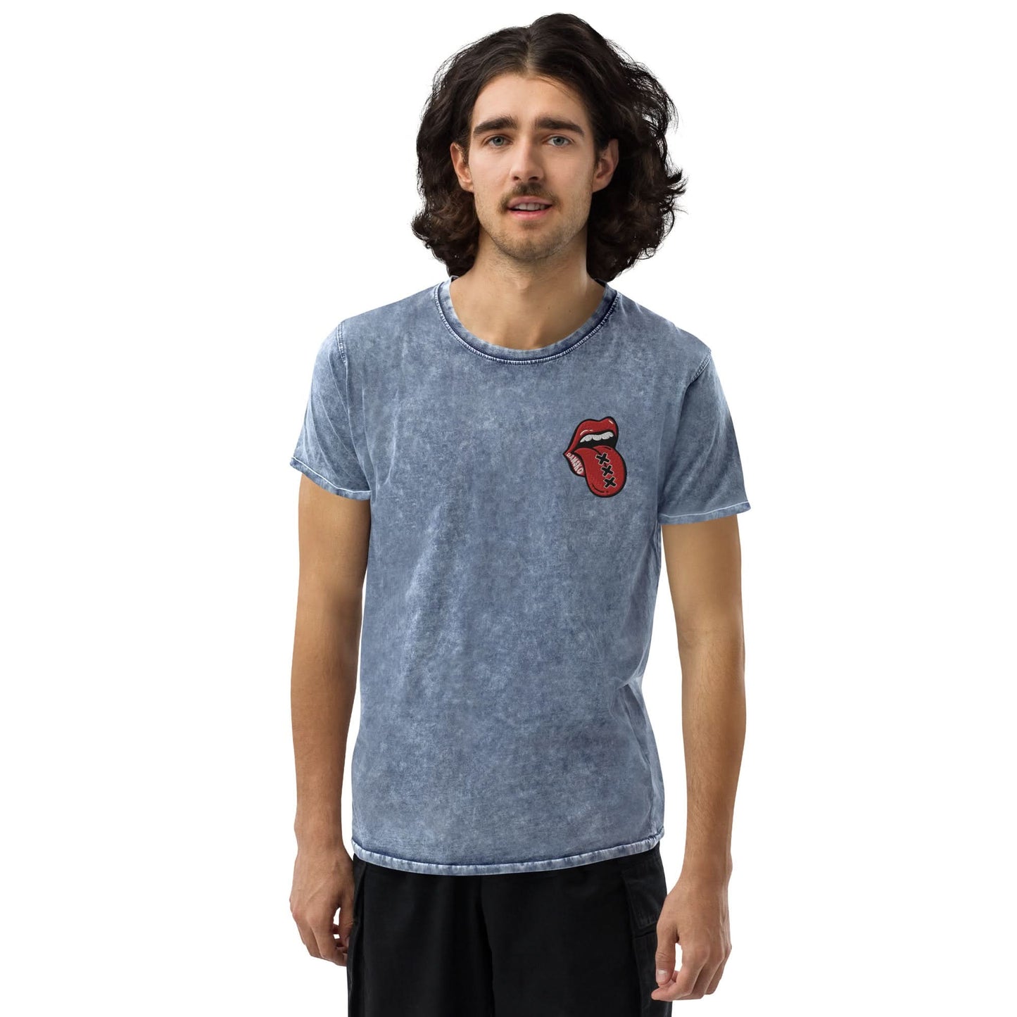Geborduurd Denim T-shirt