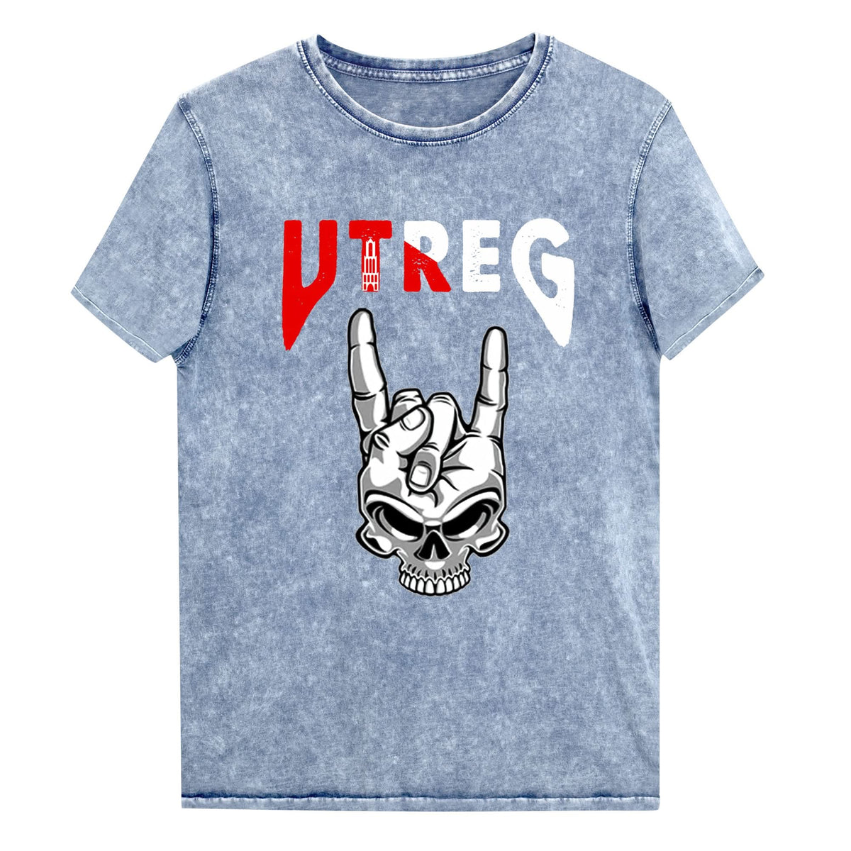 Spijkerstof Unisex T-shirt (Utreg Skull)