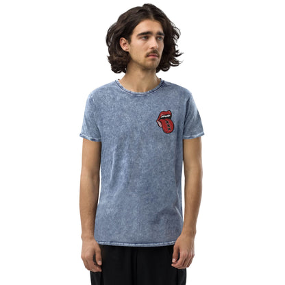 Geborduurd Denim T-shirt