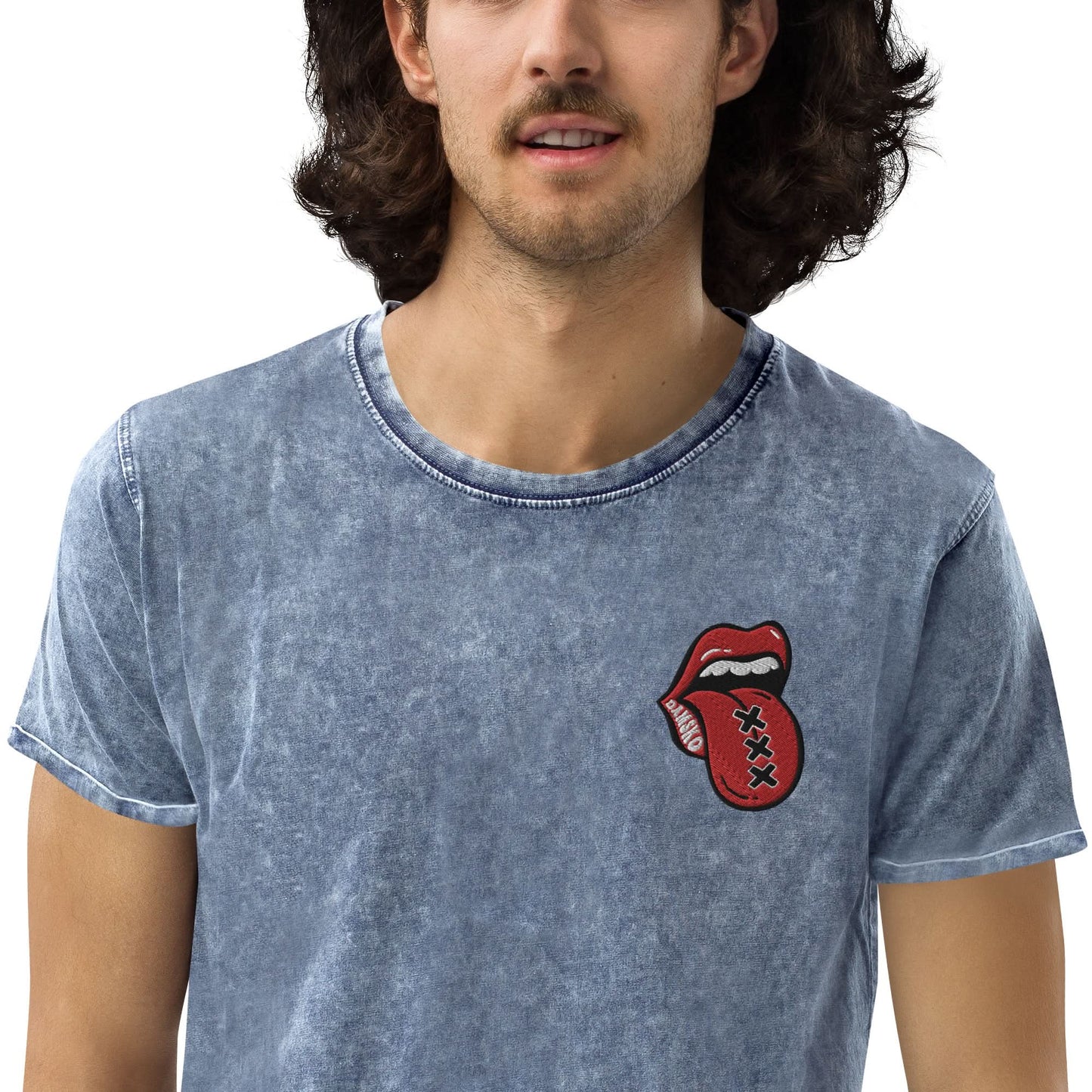 Geborduurd Denim T-shirt