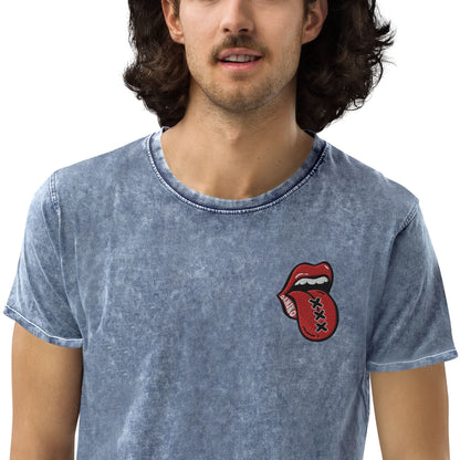 Geborduurd Denim T-shirt