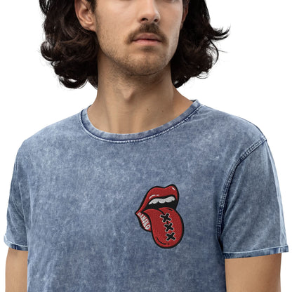 Geborduurd Denim T-shirt