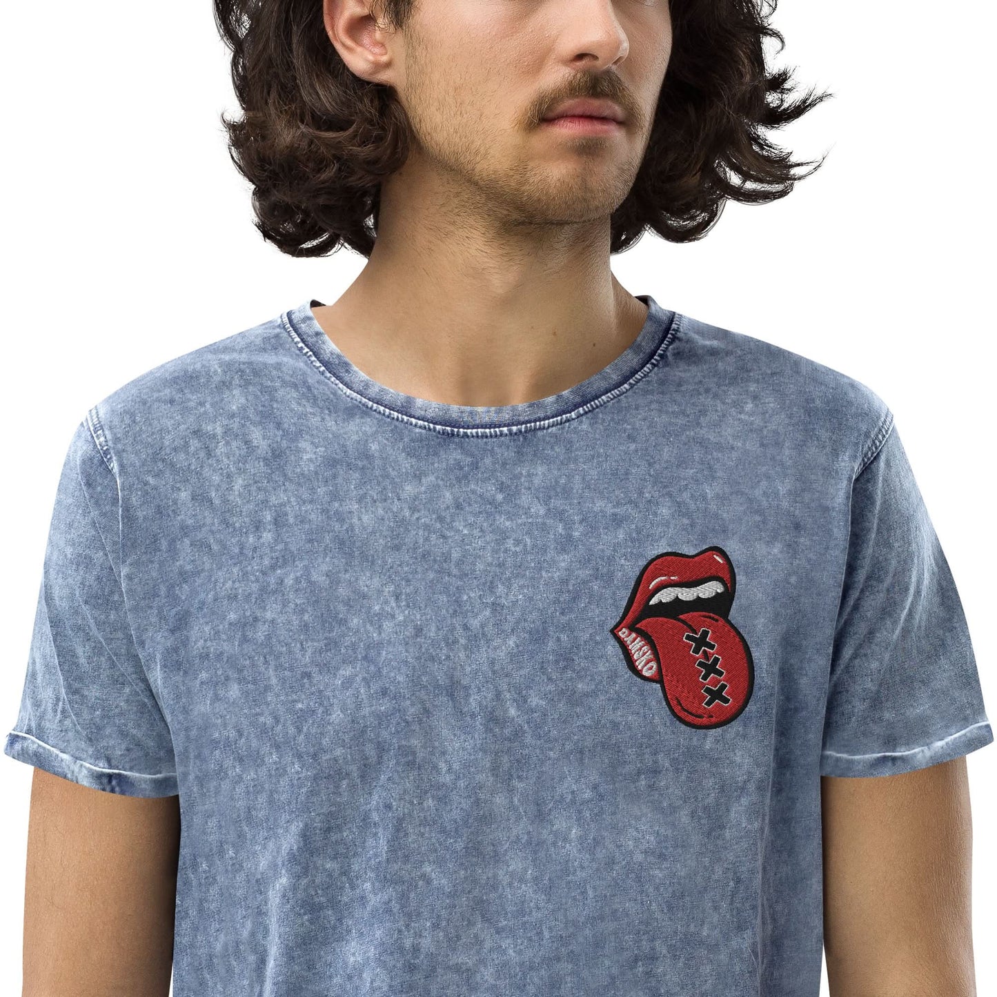 Geborduurd Denim T-shirt
