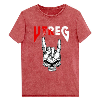 Spijkerstof Unisex T-shirt (Utreg Skull)