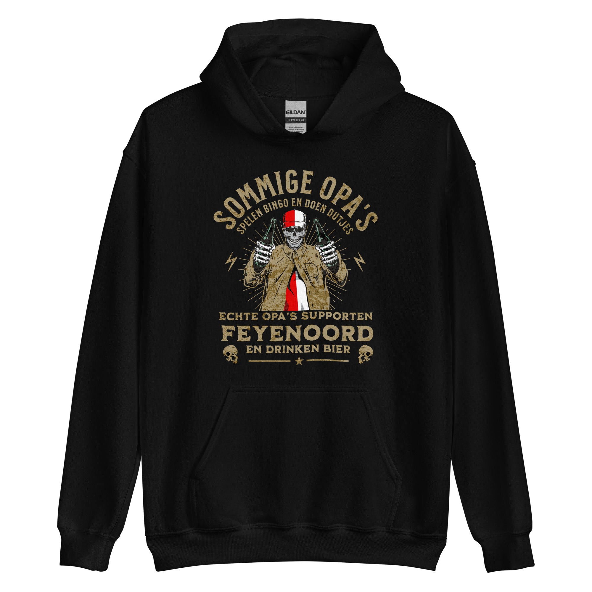 Unisex hoodie (Echte opa's supporten feyenoord en drinken bier)