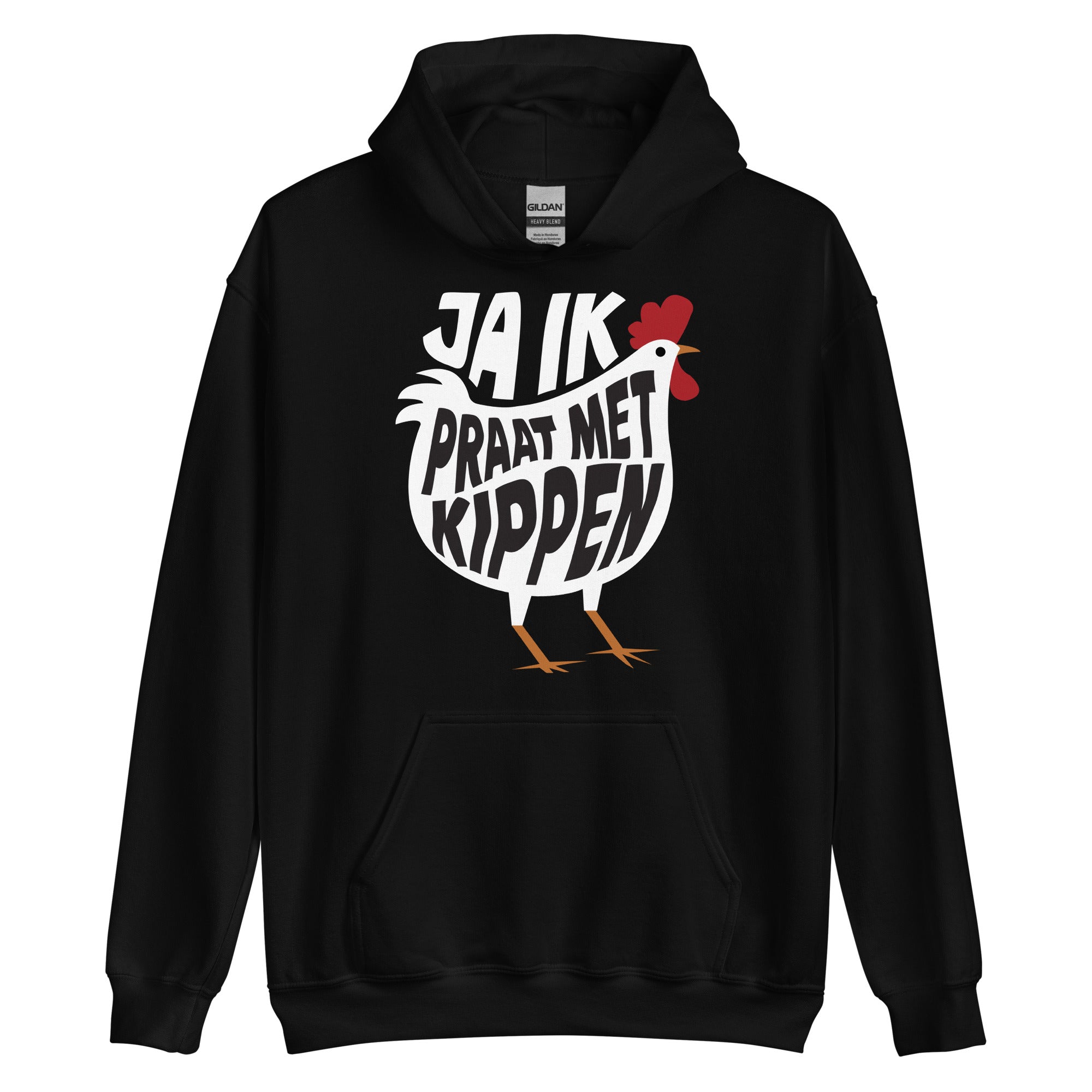 Unisex hoodie - (ja ik praat met kippen)