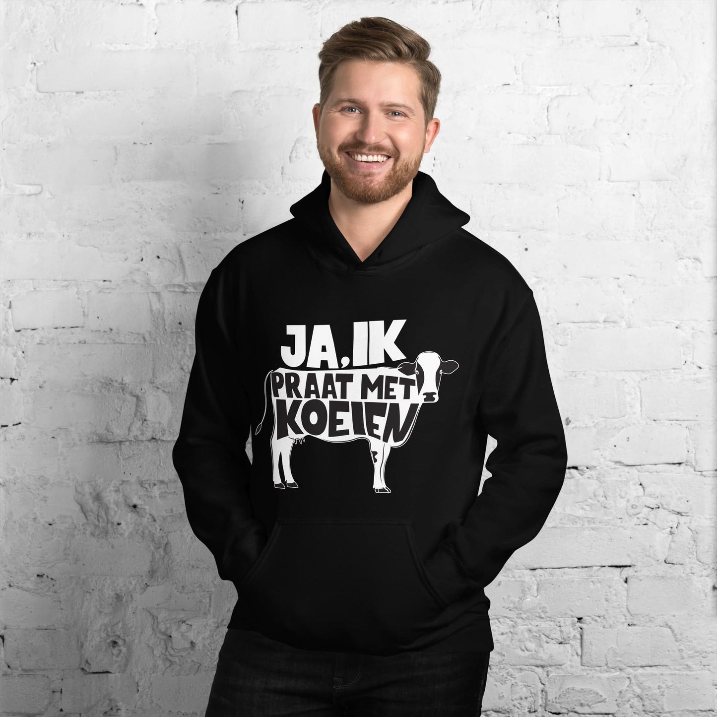 Unisex hoodie ( ja ik praat met koeien)