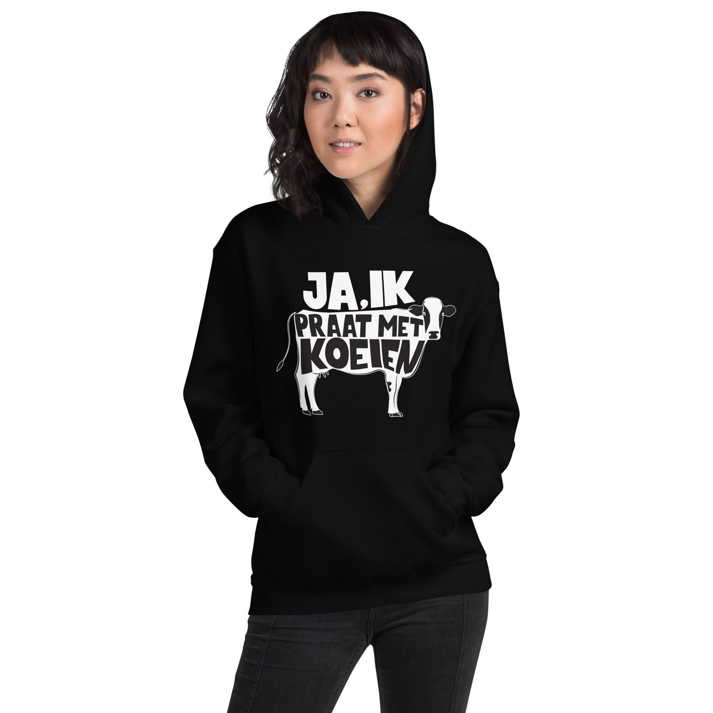 Unisex hoodie ( ja ik praat met koeien)