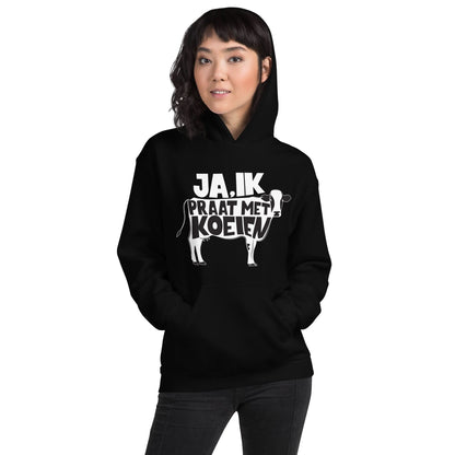 Unisex hoodie ( ja ik praat met koeien)