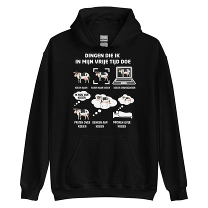 Unisex Hoodie ( vrijde tijd koeien)