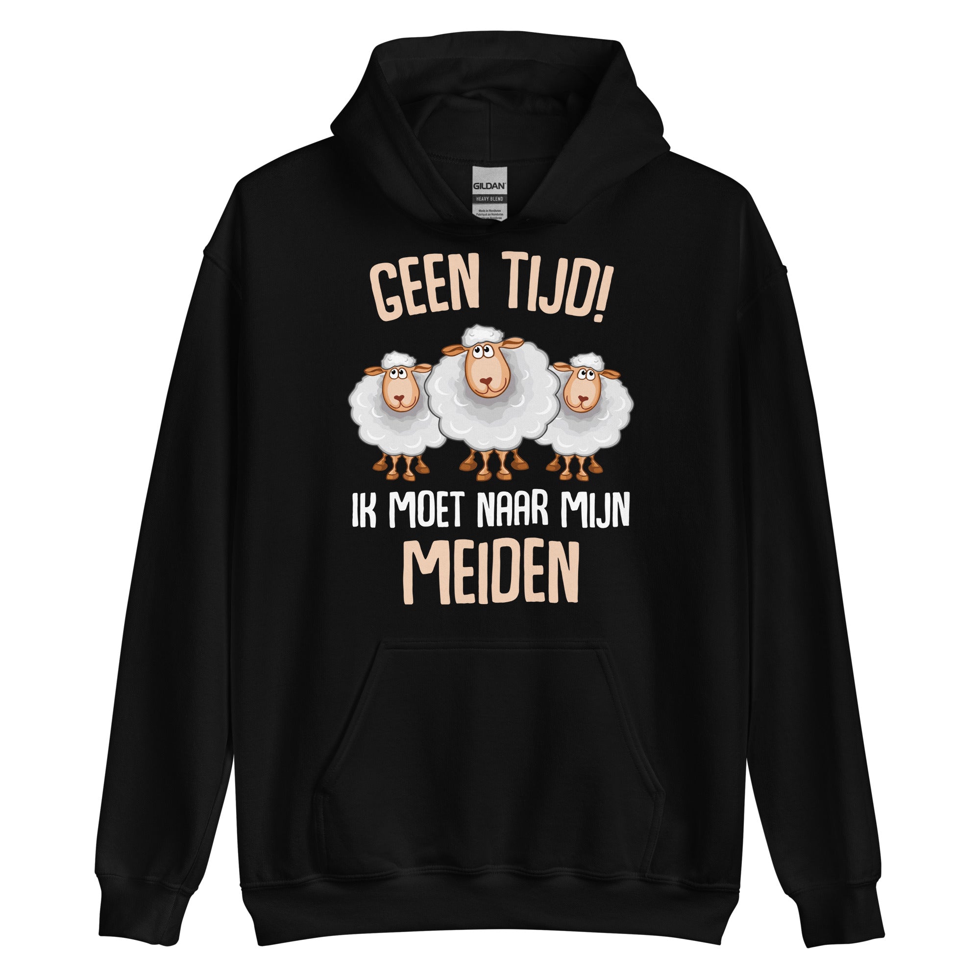 unisex hoodie (geen tijd moet naar mijn meiden -schapen)