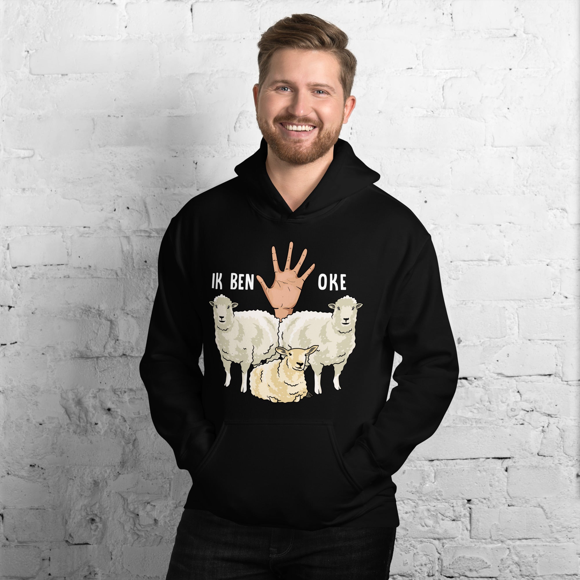 Unisex hoodie (ik ben oke -schaap)