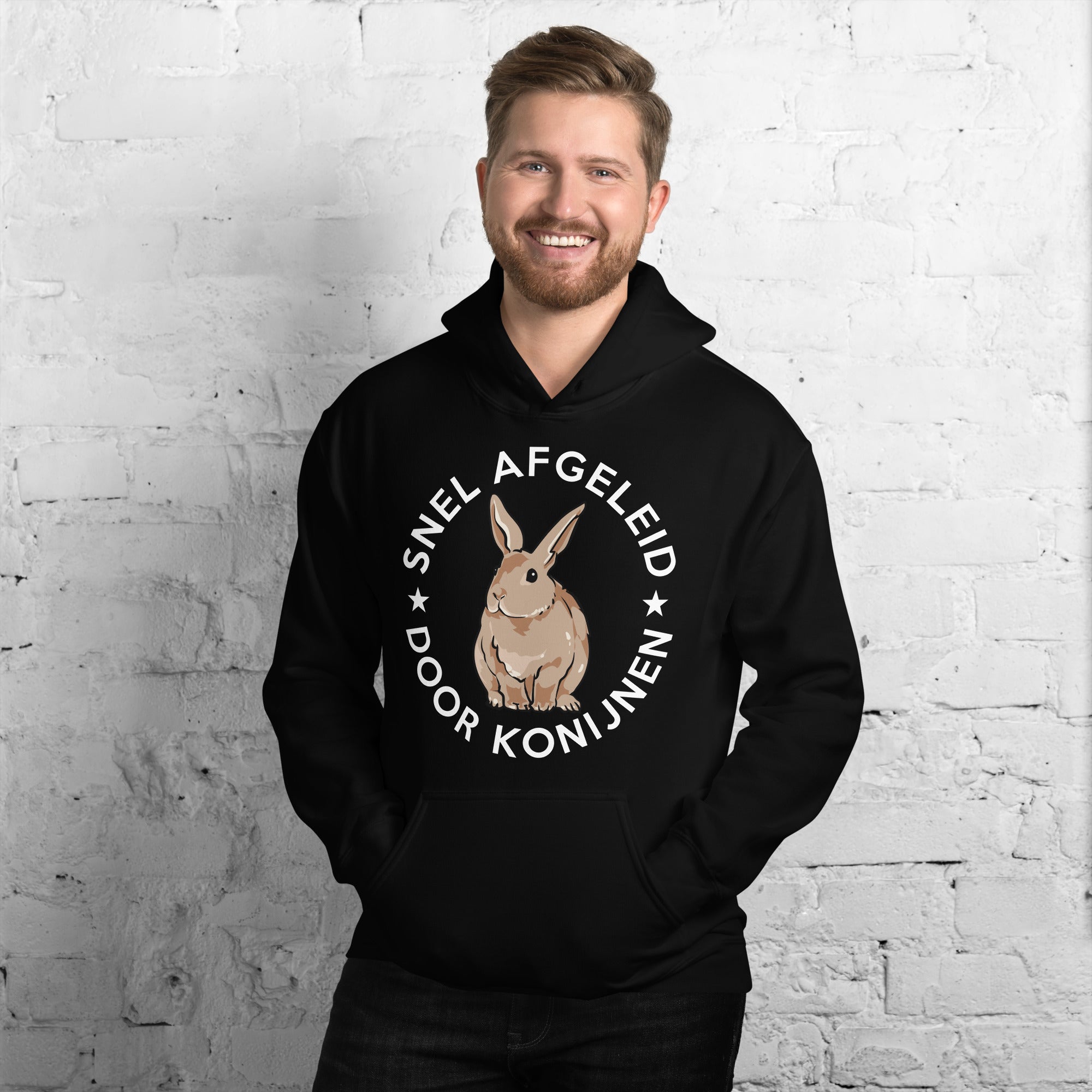 Unisex hoodie ( snel afgeleid door konijnen)