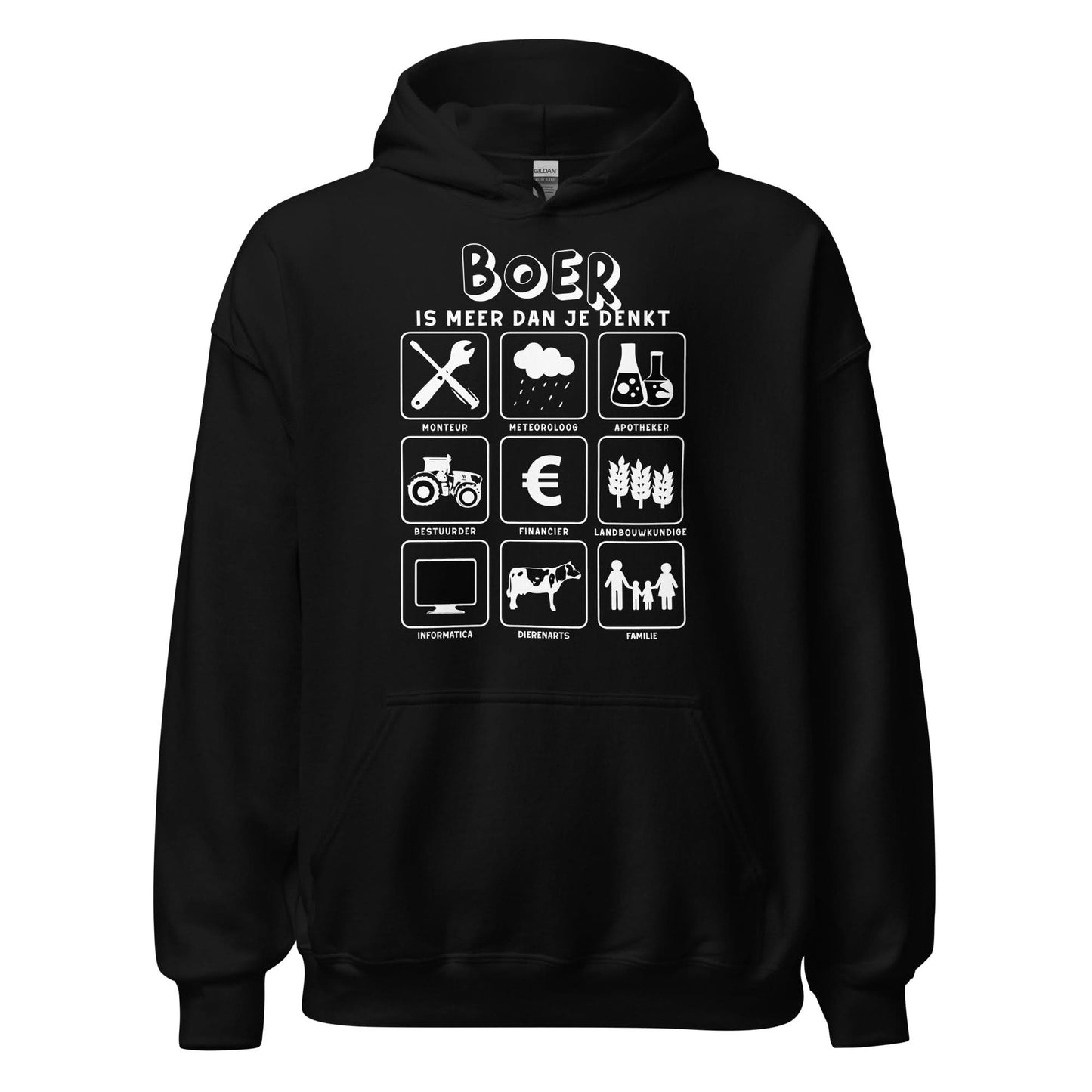 Unisex hoodie (meer dan je denkt - boer2 )