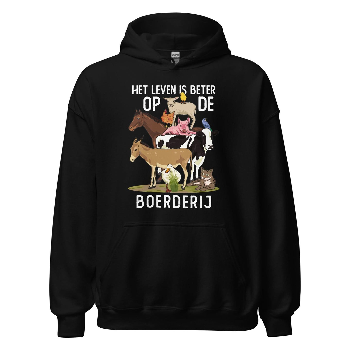 Unisex Hoodie (leven is beter op de boerderij)