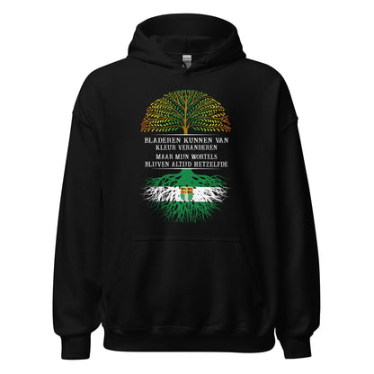 Unisex hoodie (Bladeren kunnen van kleur veranderen maar mijn wortels niet)