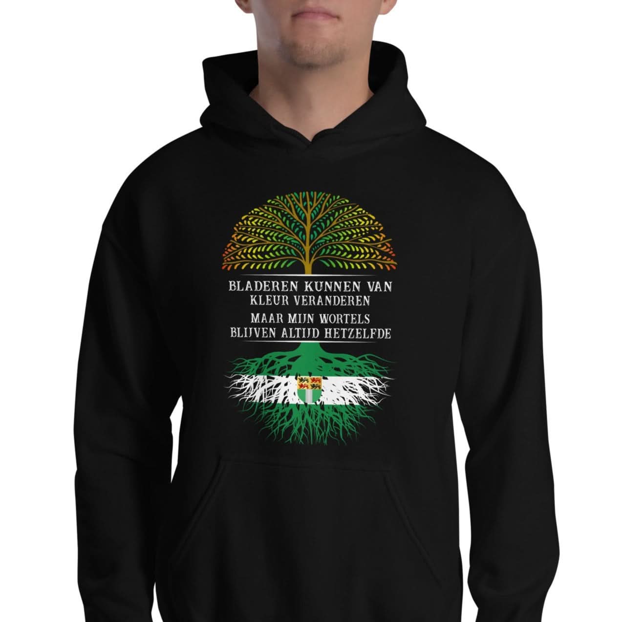 Unisex hoodie (Bladeren kunnen van kleur veranderen maar mijn wortels niet)