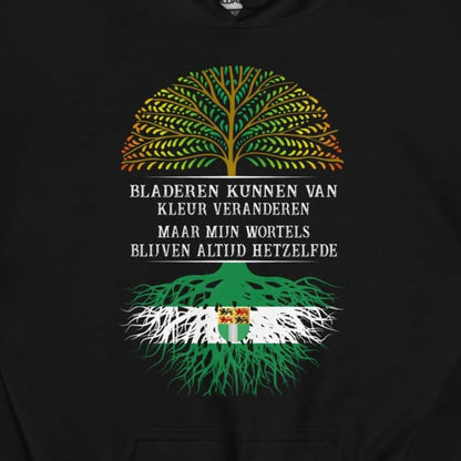 Unisex hoodie (Bladeren kunnen van kleur veranderen maar mijn wortels niet)