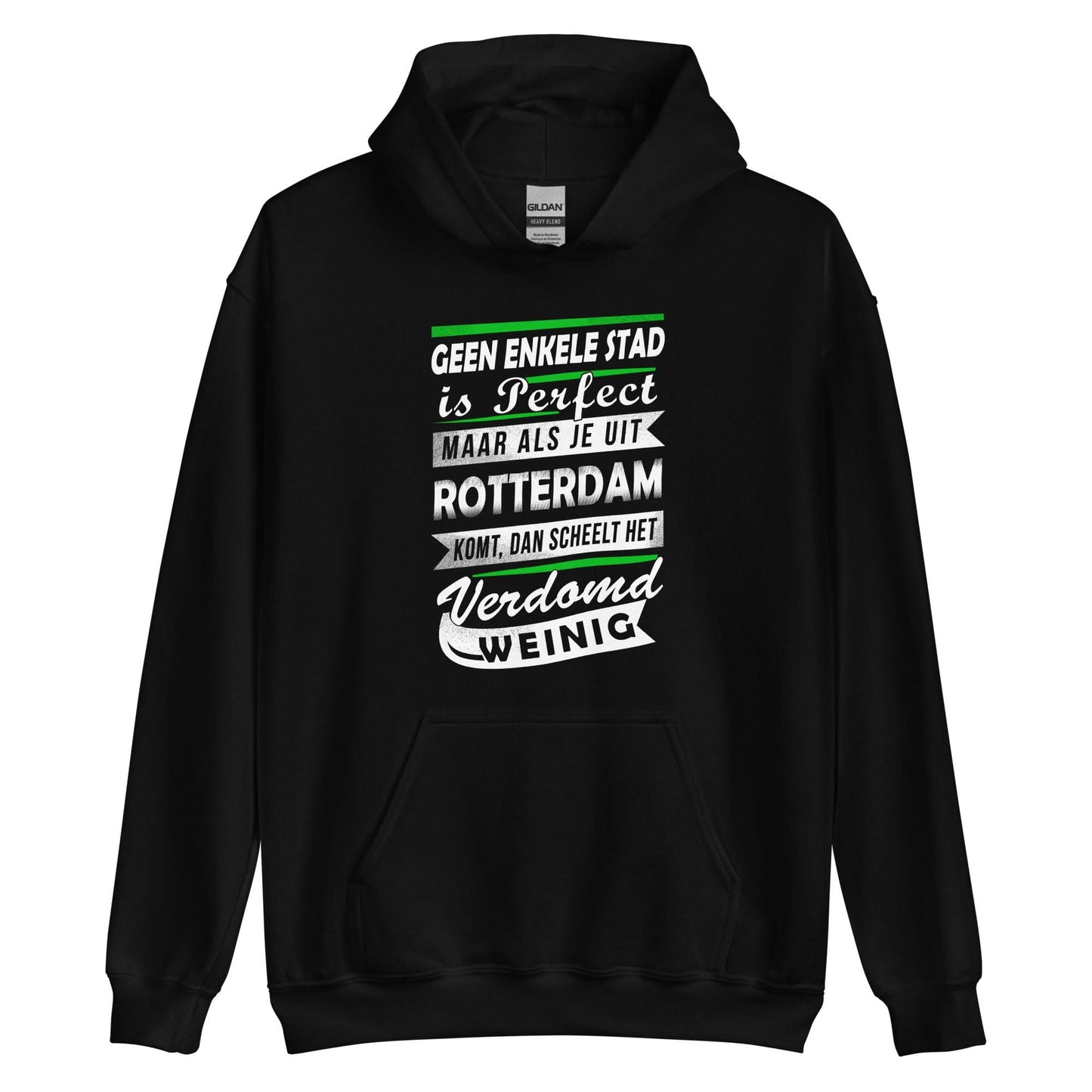 Unisex Hoodie (Geen enkele stad is perfect)