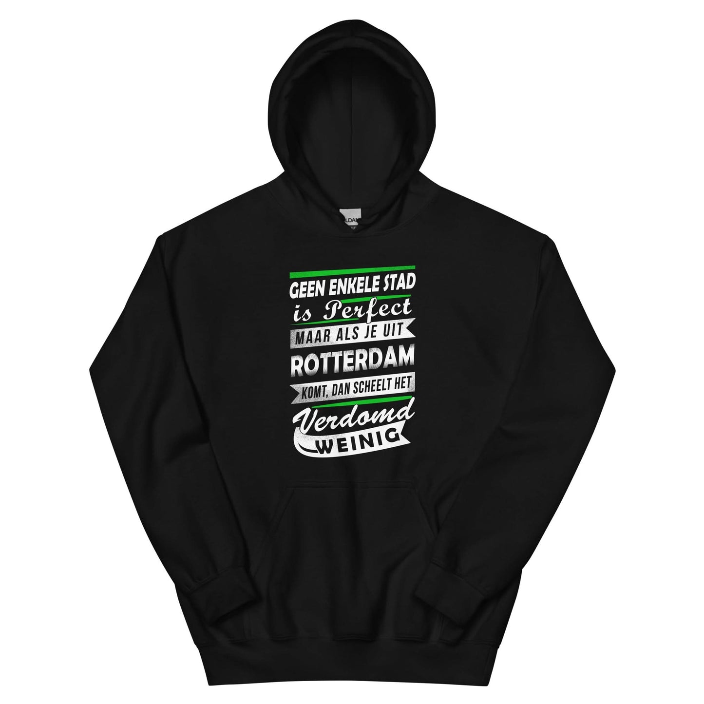 Unisex Hoodie (Geen enkele stad is perfect)