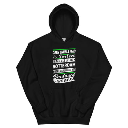 Unisex Hoodie (Geen enkele stad is perfect)
