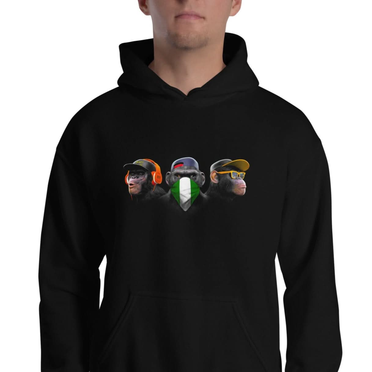 Unisex hoodie (Horen, zien en zwijgen)