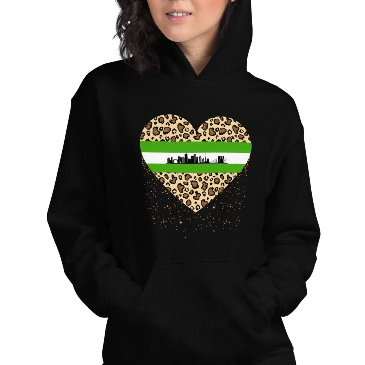 Unisex hoodie (Rotterdam Leopard Heart)