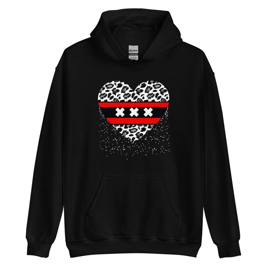 Unisex hoodie (Amsterdam Luipaard Hart)