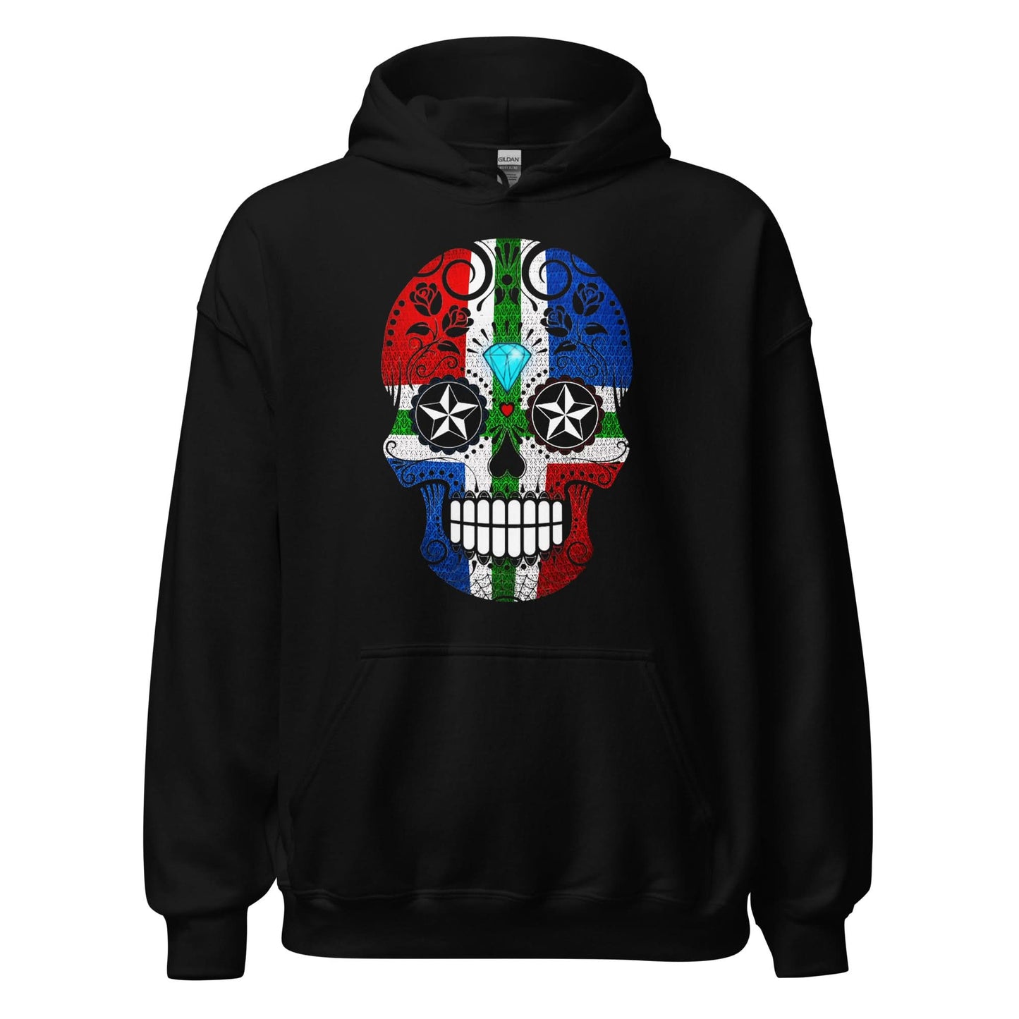 Unisex hoodie (Groningen Flag Skull)