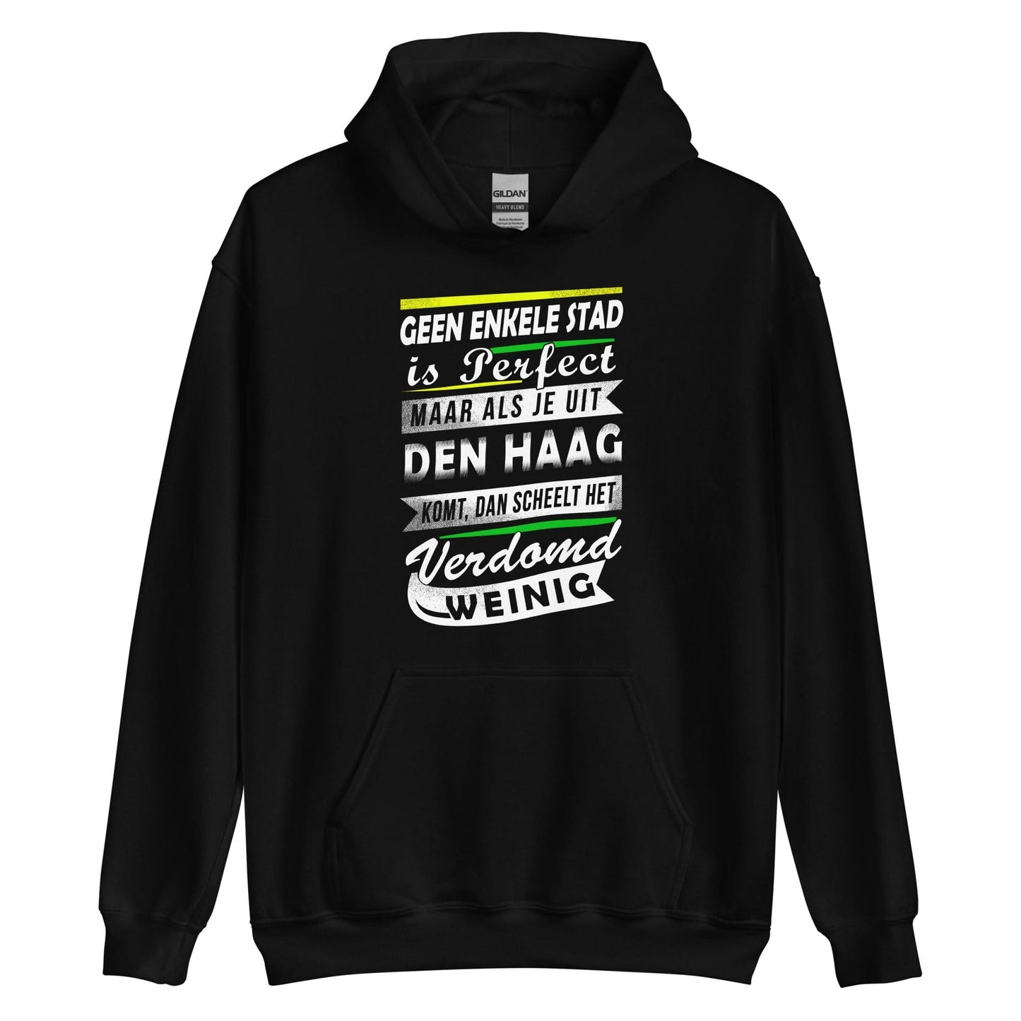 Unisex hoodie (Den Haag niemand is perfect)