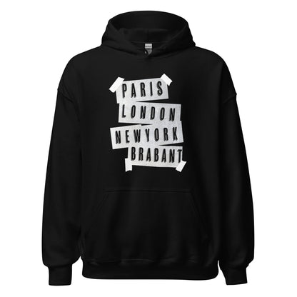Unisex hoodie (Parijs, Londen, New york. Brabant!)