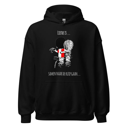 Unisex hoodie (Rotterdam- liefde.. is samen gaan naar de kuip)