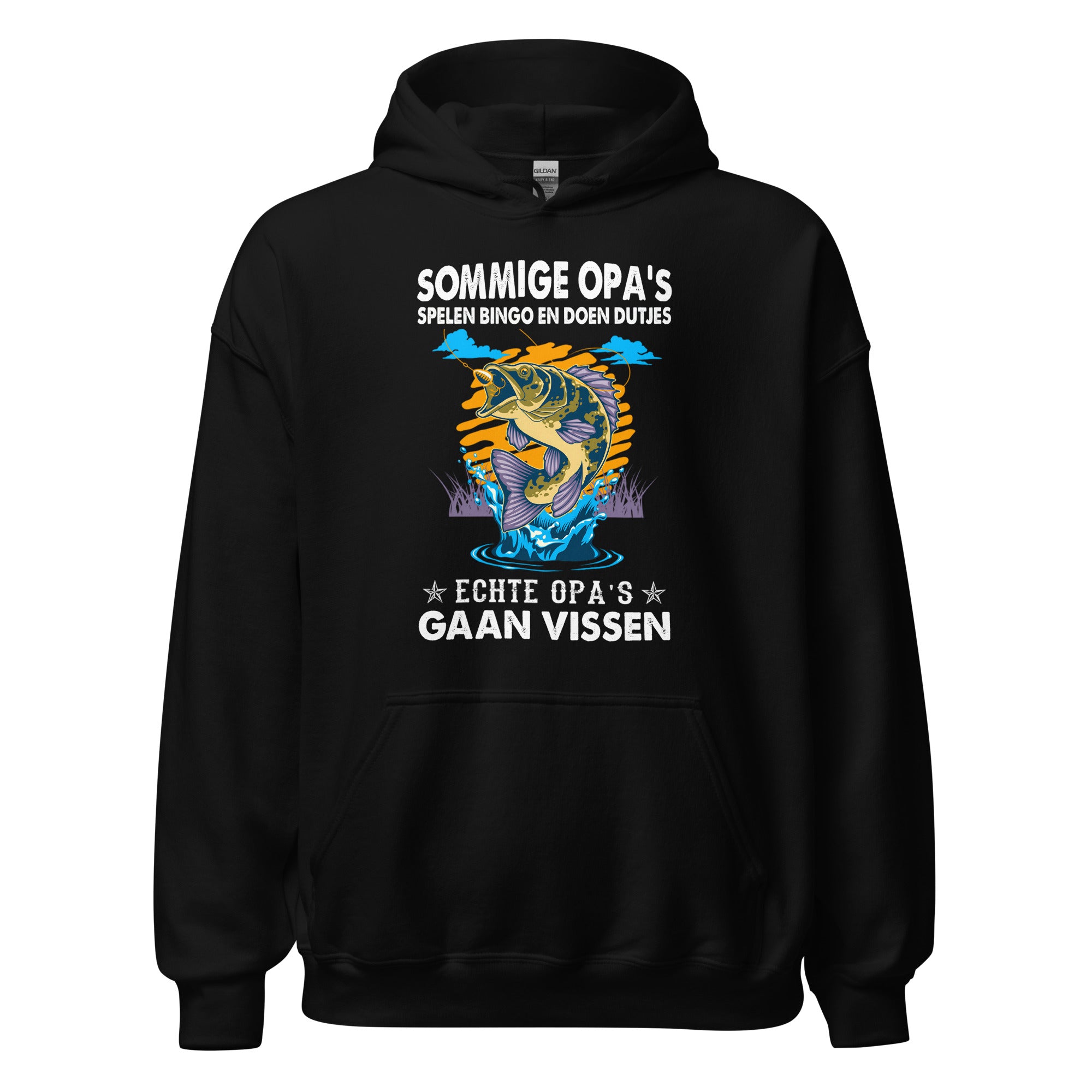 Unisex hoodie (Opa's echte opa's gaan vissen)