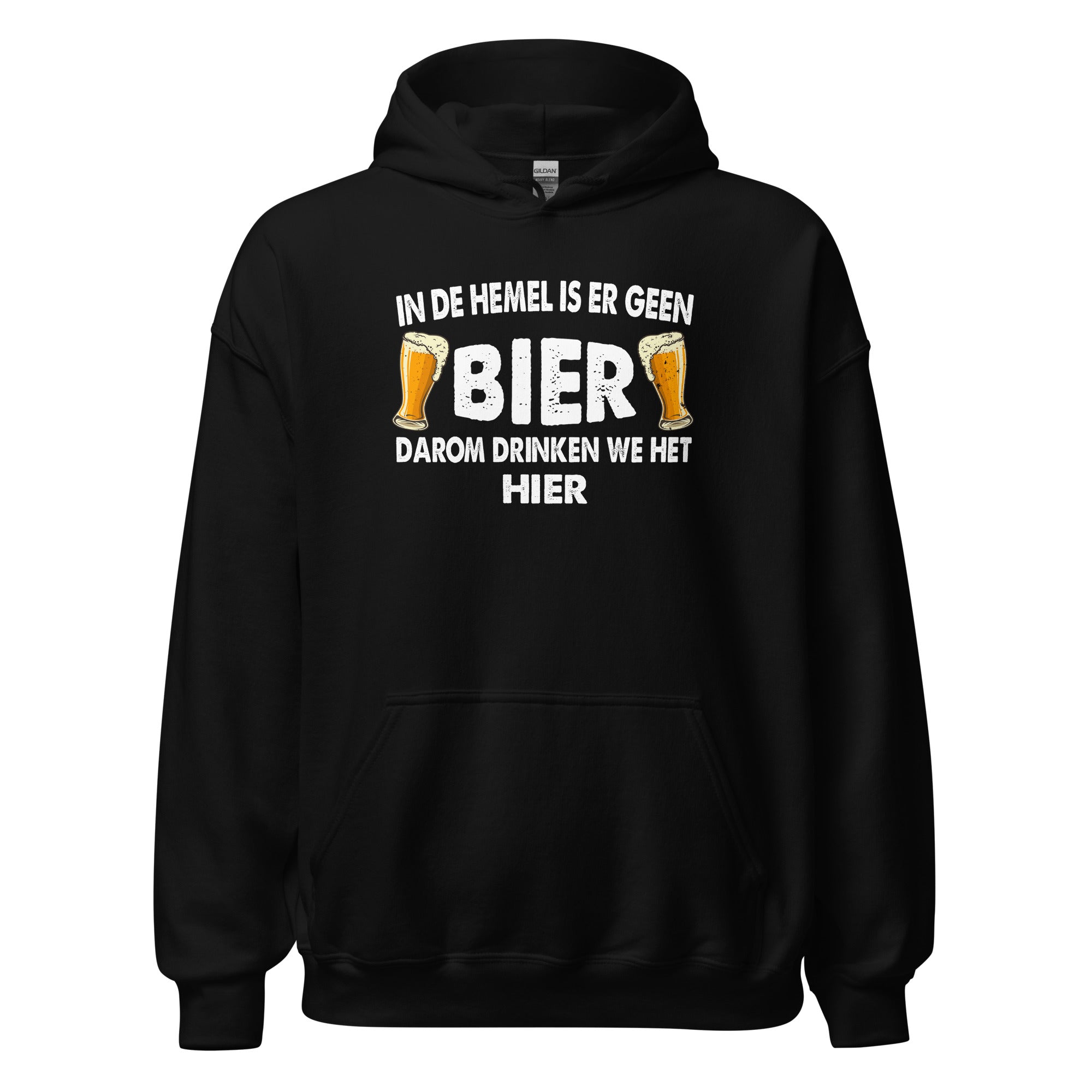 Unisex hoodie (In de hemel is er geen bier)