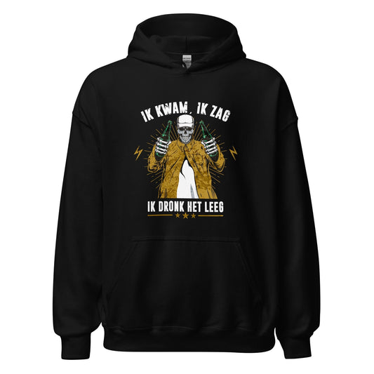 Unisex hoodie (Ik Kwam Ik Zag Ik Dronk Het Leeg)