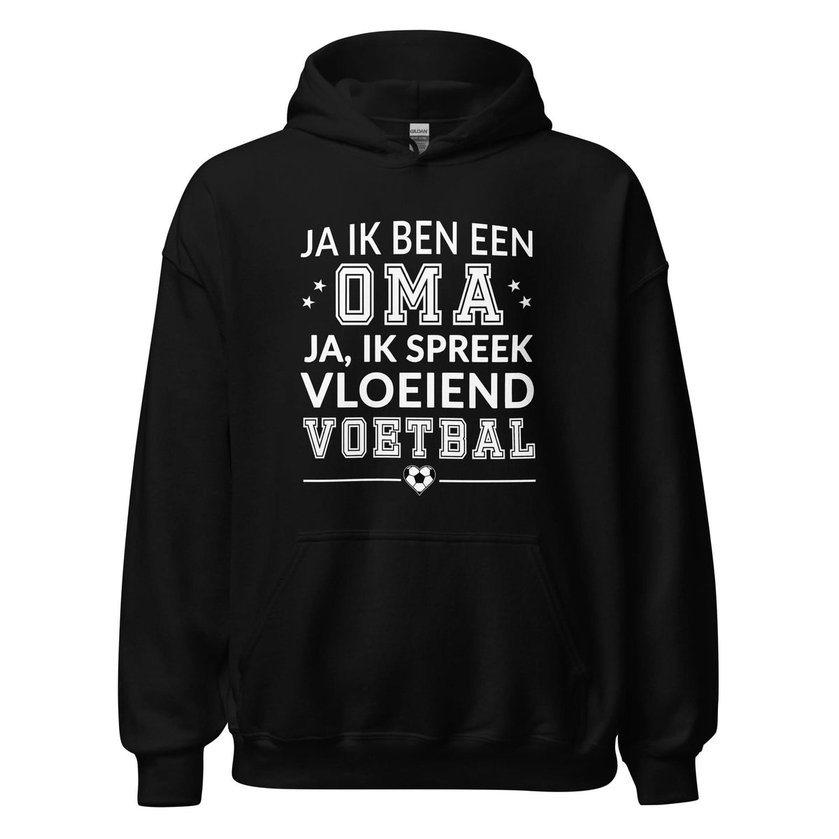 Unisex hoodie (Ja ik ben een oma, Ik spreek vloeiend voetbal)