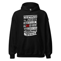 Unisex hoodie (Niemand is perfect maar als je een Ajacied bent dan scheelt het verdomd weinig)