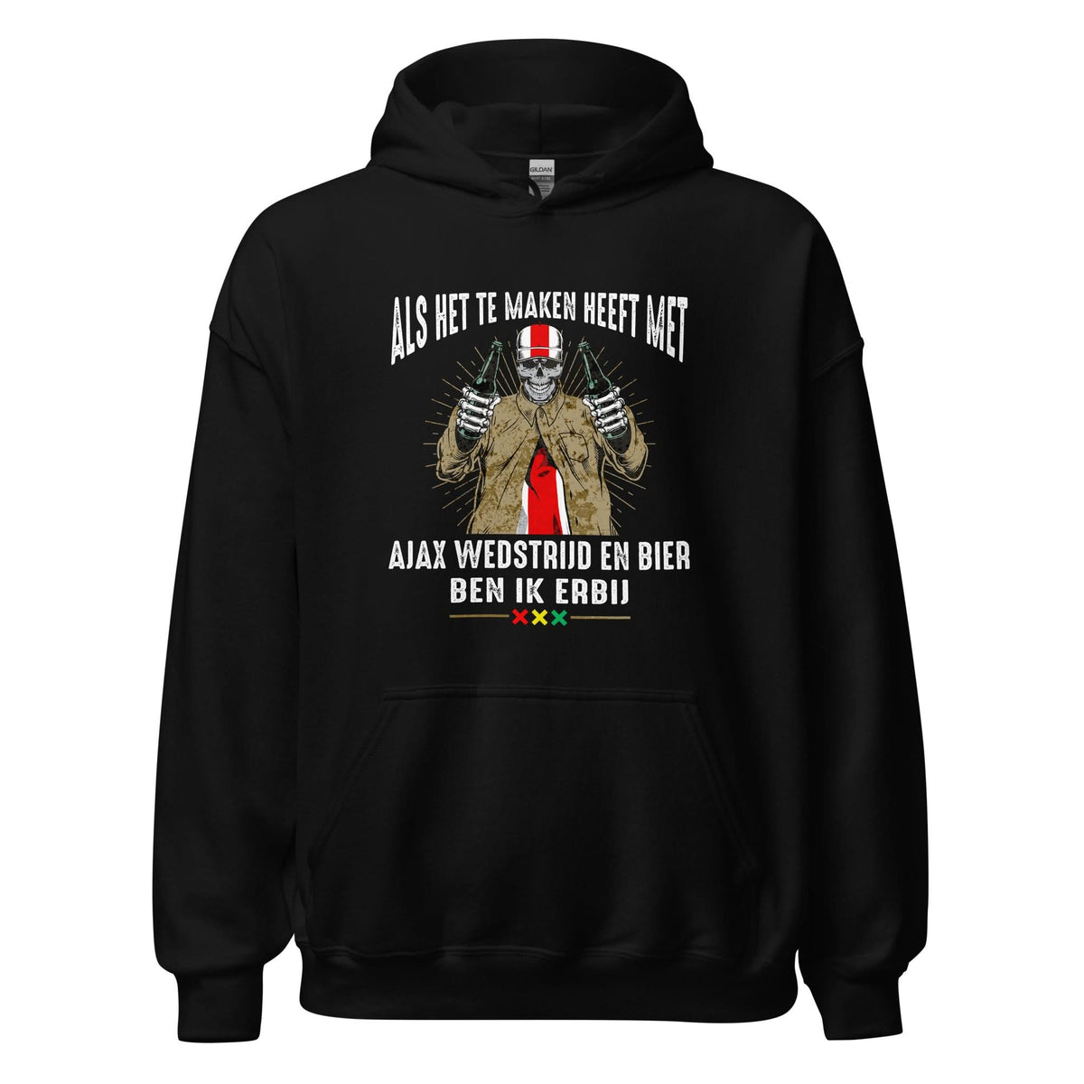 Unisex hoodie (Als het te maken heeft met Ajax wedstrijd en bier Ik erbij) Ajacied