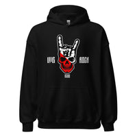 Unisex hoodie (Utreg skull- We Rock)