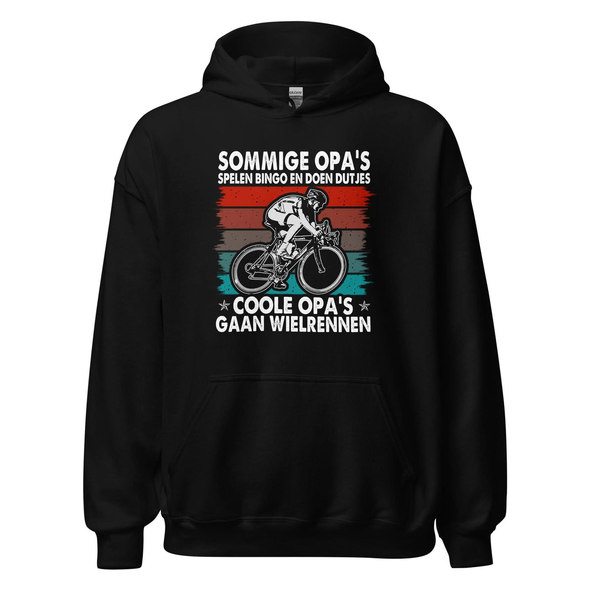 Unisex hoodie (Coole opa's gaan wielrennen)