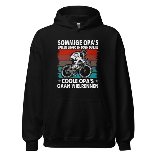 Unisex hoodie (Coole opa's gaan wielrennen)