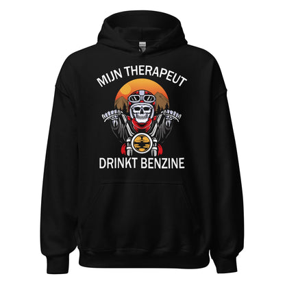 Unisex hoodie (Mijn therapeut drinkt benzine) Motorrijders<3