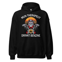 Unisex hoodie (Mijn therapeut drinkt benzine) Motorrijders<3