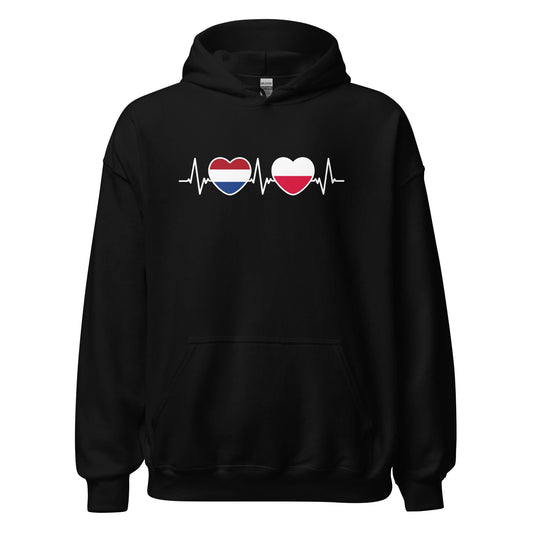 Unisex Hoodie (heartbeat Polen - Nederland)